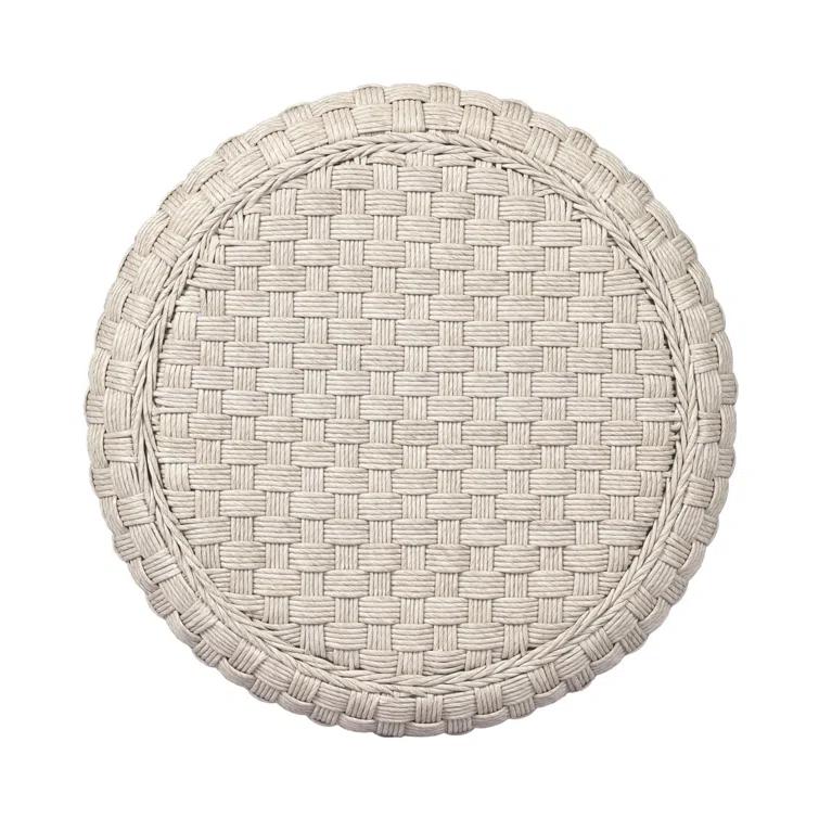 Venetia Indoor / Outdoor Round Side Table by Amber Lewis x Four Hands - Vintage White