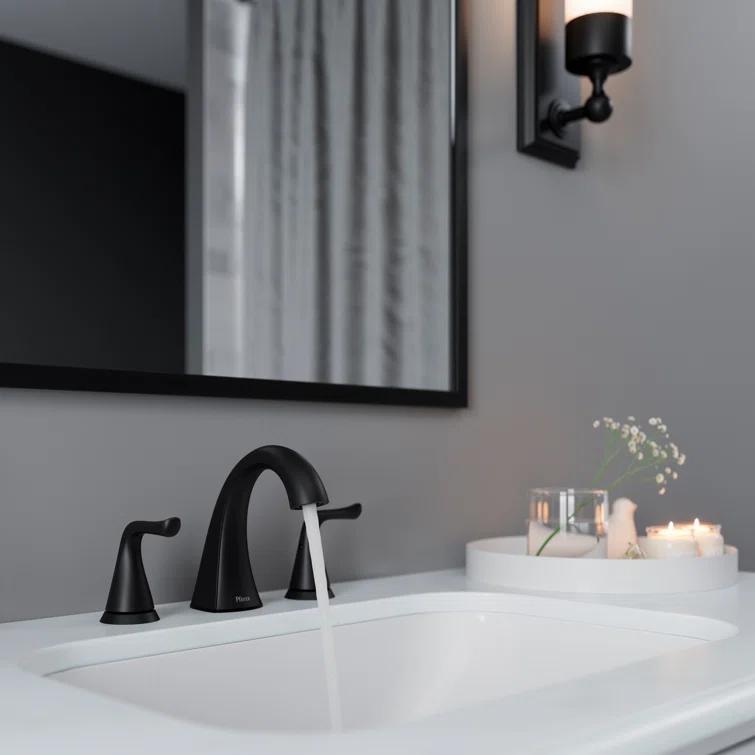 Pfister Willa Widespread Bathroom Faucet with Drain Assembly LF-049-MALSDB