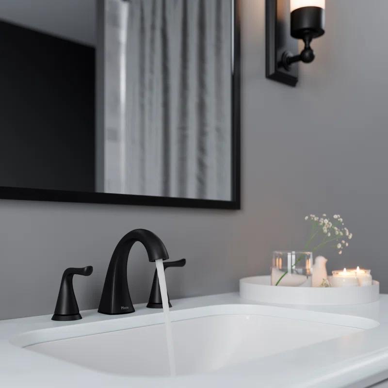 Pfister Willa Widespread Bathroom Faucet with Drain Assembly LF-049-MALSDB