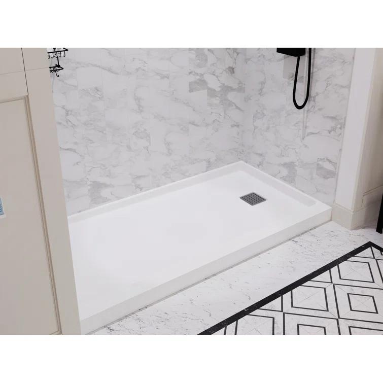 ANZZI 30'' W 60'' D Rectangular Triple Shower Base SB-AZ101R