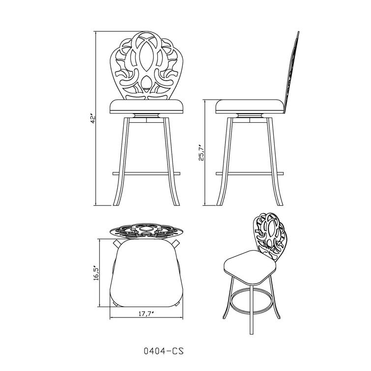 Mercer41 Alfonzo Bar & Counter Swivel Stool
