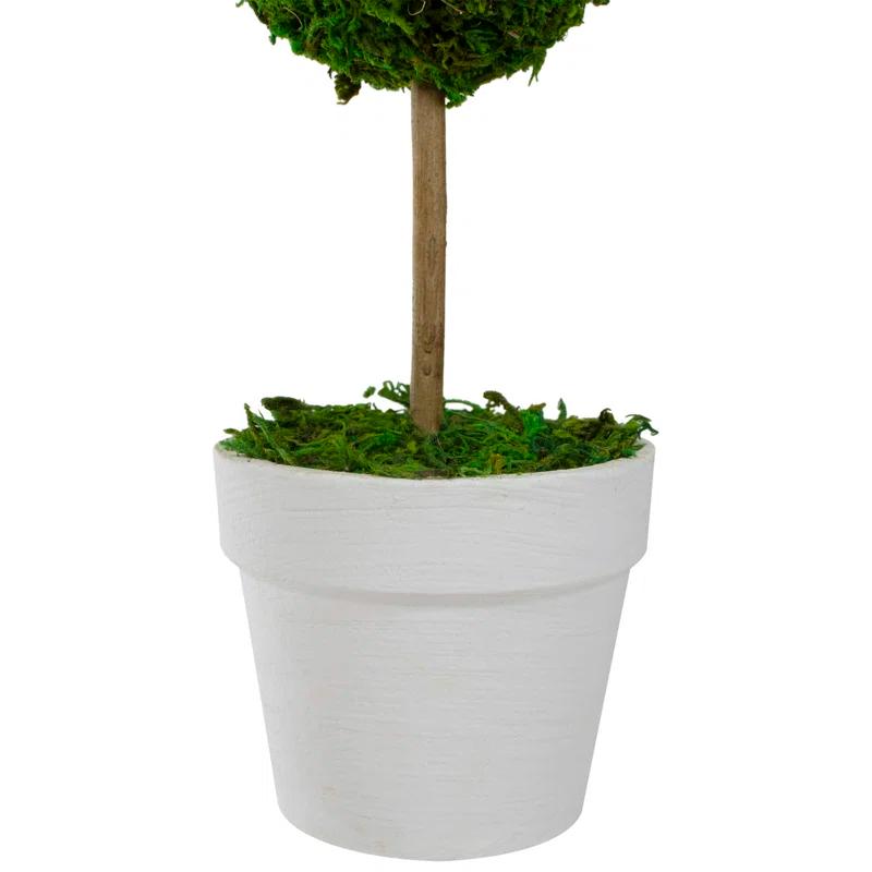 Northlight Seasonal Green Reindeer Moss Ball Potted Artificial Spring Topiary Tree