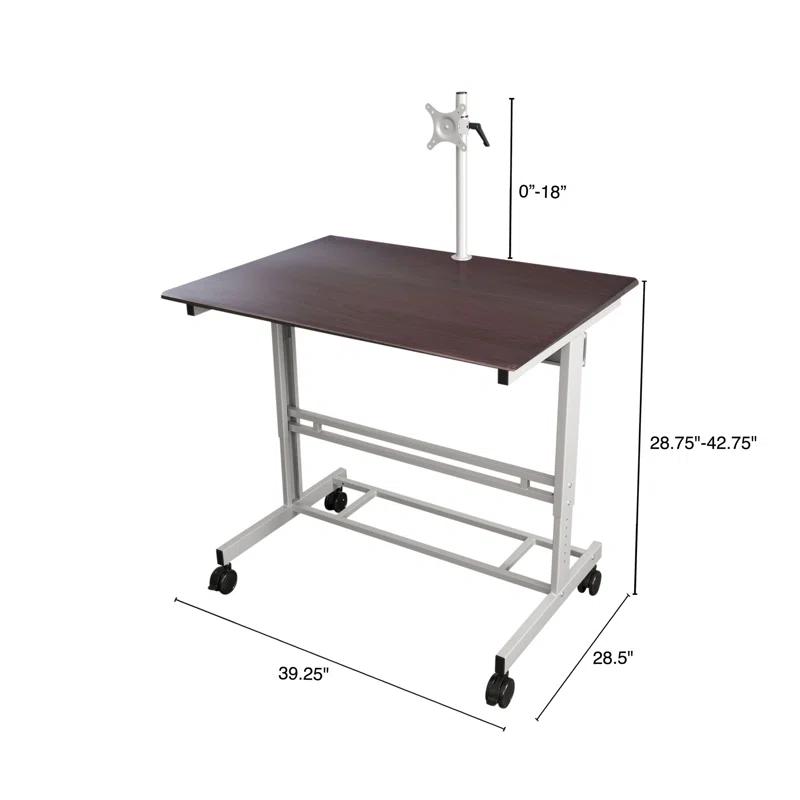 Inbox Zero Zarella Adjustable Metal Base Standing Desk