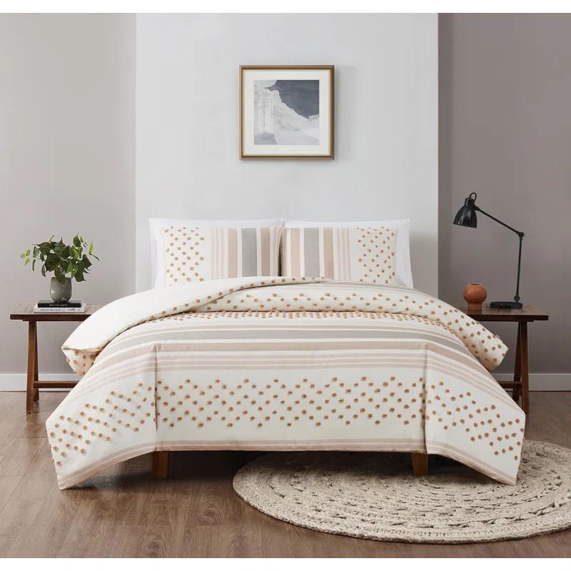Plain Weave Geometric Shapes Duvet Cover Set
