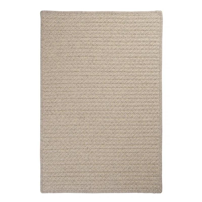 Beachcrest Home™ Zulma Houndstooth Braided All-Natural Wool Area Rug