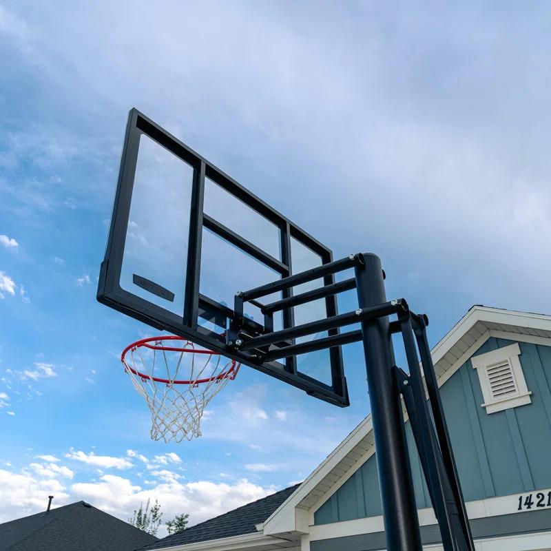Lifetime Height Adjustable Outdoor 52" Steel Portable Full-Size Basketball Hop