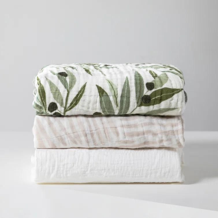 Olive Branches Fitted Crib Sheet