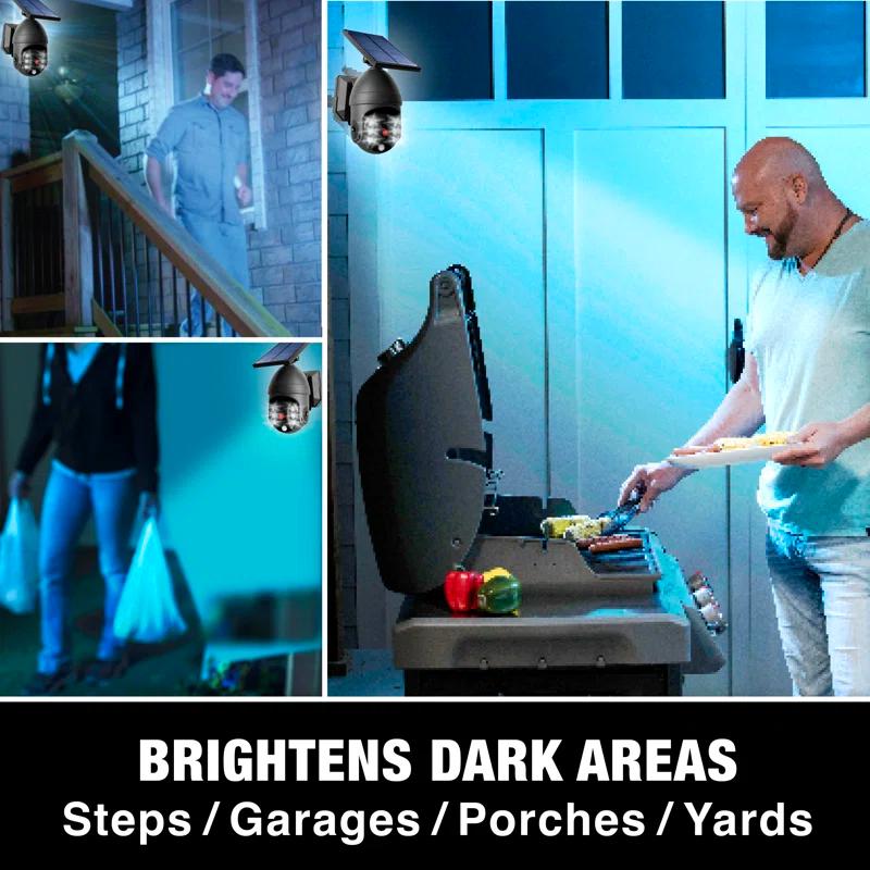 Bell + Howell LED Solar Powered Outdoor Security Spotlight with Motion Sensor