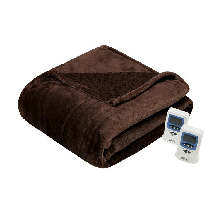 Beautyrest Beautyrest Heated Oversized Microlight to Berber Blanket