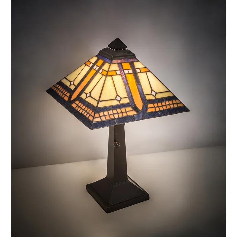 Meyda Tiffany & Stained Glass Metal Table Lamp
