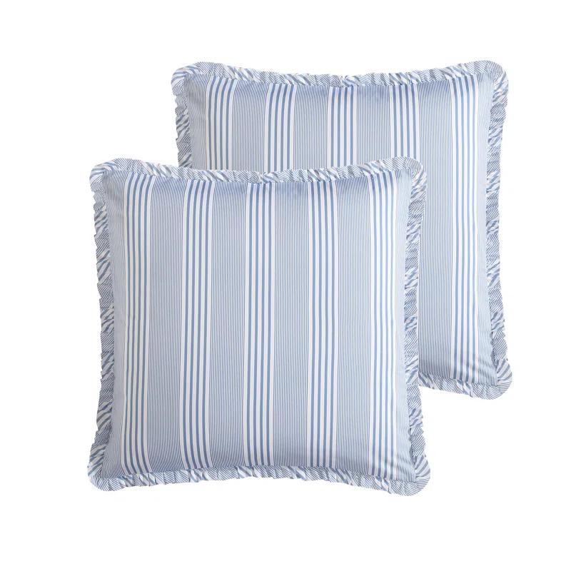 Laura Ashley Branch Toile Cotton Blue Duvet Cover Bonus Set