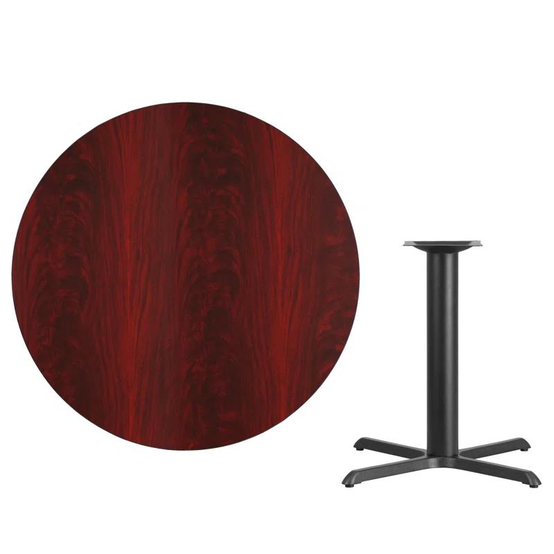 Flash Furniture Carrus Round Laminate Table Top with Height Table Base