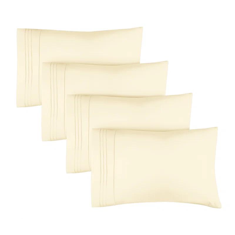 CGK Linens Soft Double Brushed Soft & Cooling Pillowcase - Set of 4