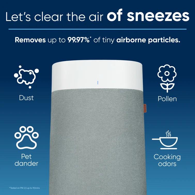Blueair Blue Max Air Purifier, Blue Pure 211i Max, up to 1,524sqft