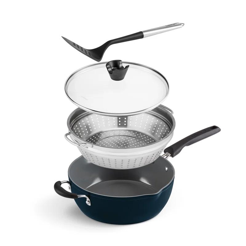 Cuisinart Cuisinart Preferred Pan 4 Piece Set (4.5 Qt. Multi-Purpose Pan with Cover, Steamer, Slotted Turner)
