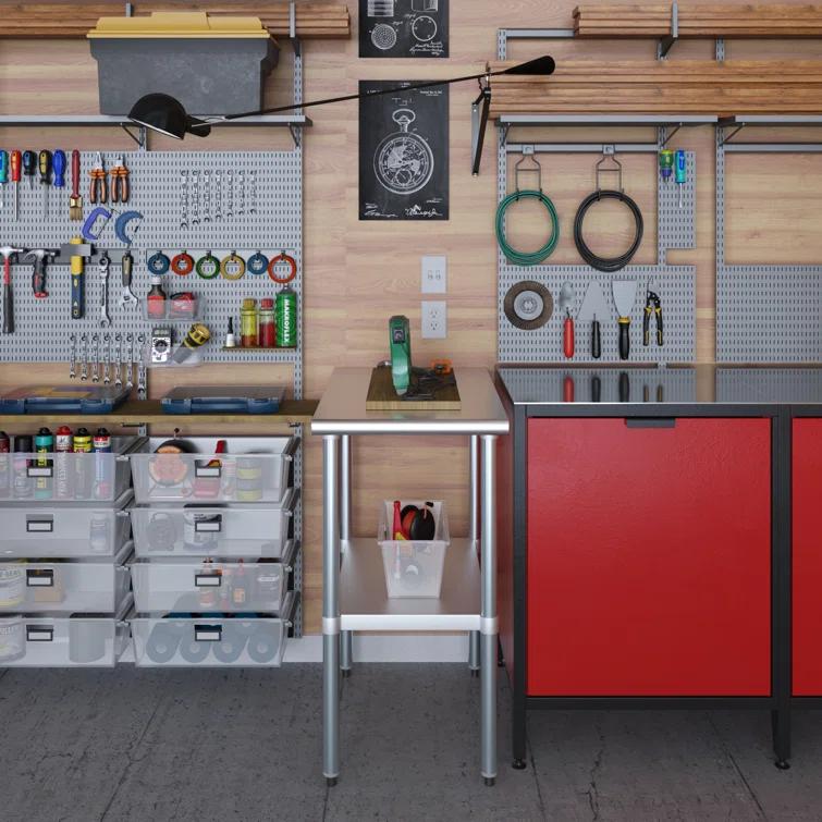 Amgood Stainless Steel Top Workbench