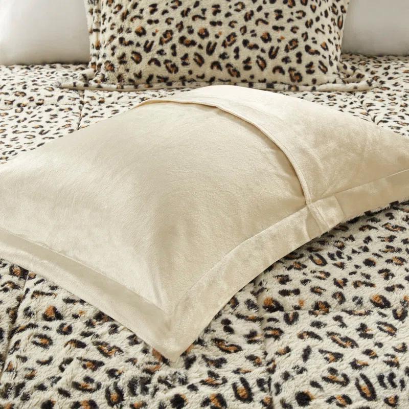 Madison Park Zuri Faux Fur Comforter Set