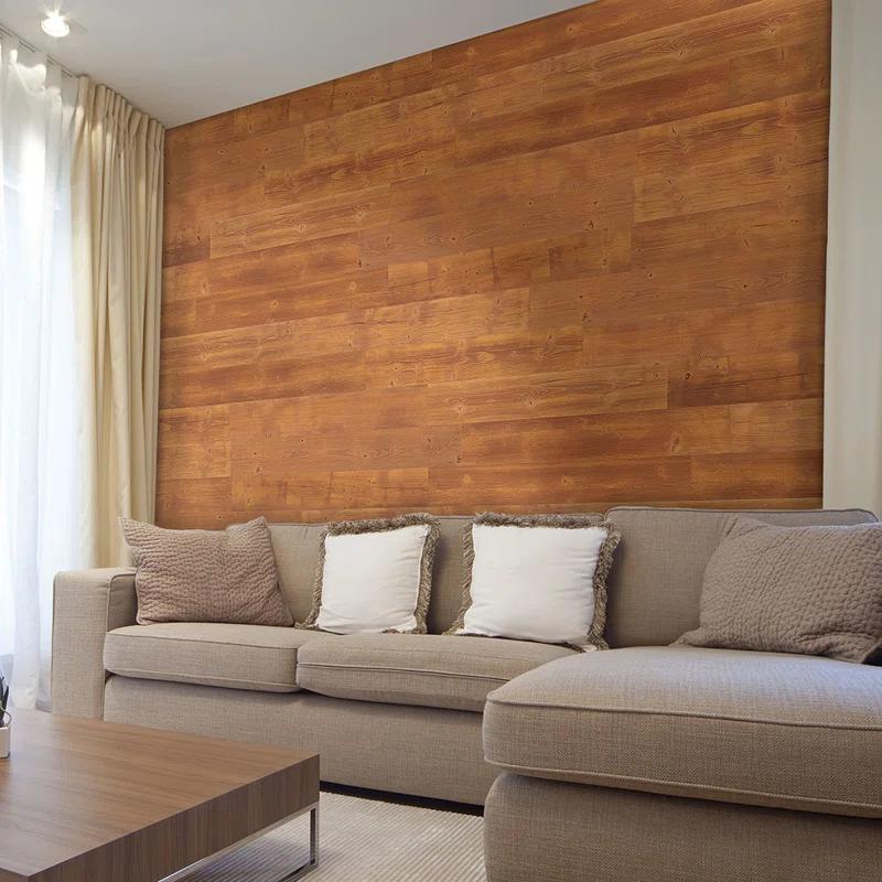 Architectural Products by Outwater L.L.C. 5-1/8" X 46-1/2" x 3/16" Peel and Stick Solid Wood Wall Paneling