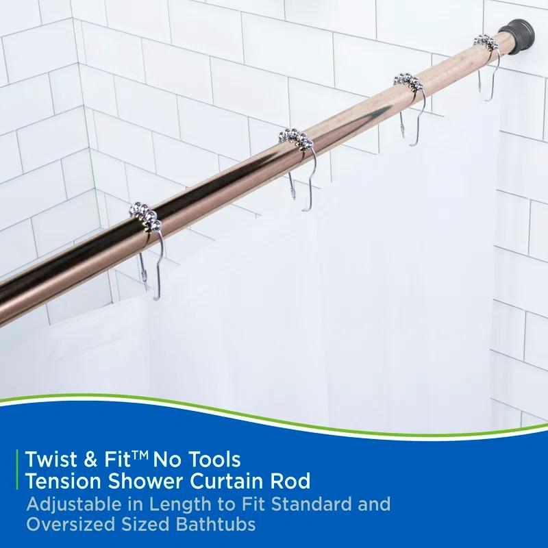 Kenney Twist & Fit Kenney Twist & Fit No Tools Tension Shower Curtain Rod, 42-72"