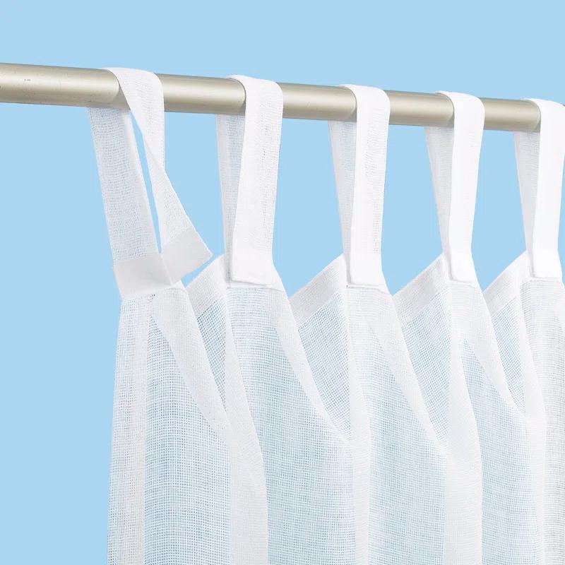 No. 918 Millennial Amina Open Weave Indoor/Outdoor Sheer Tab Top Curtain Panel