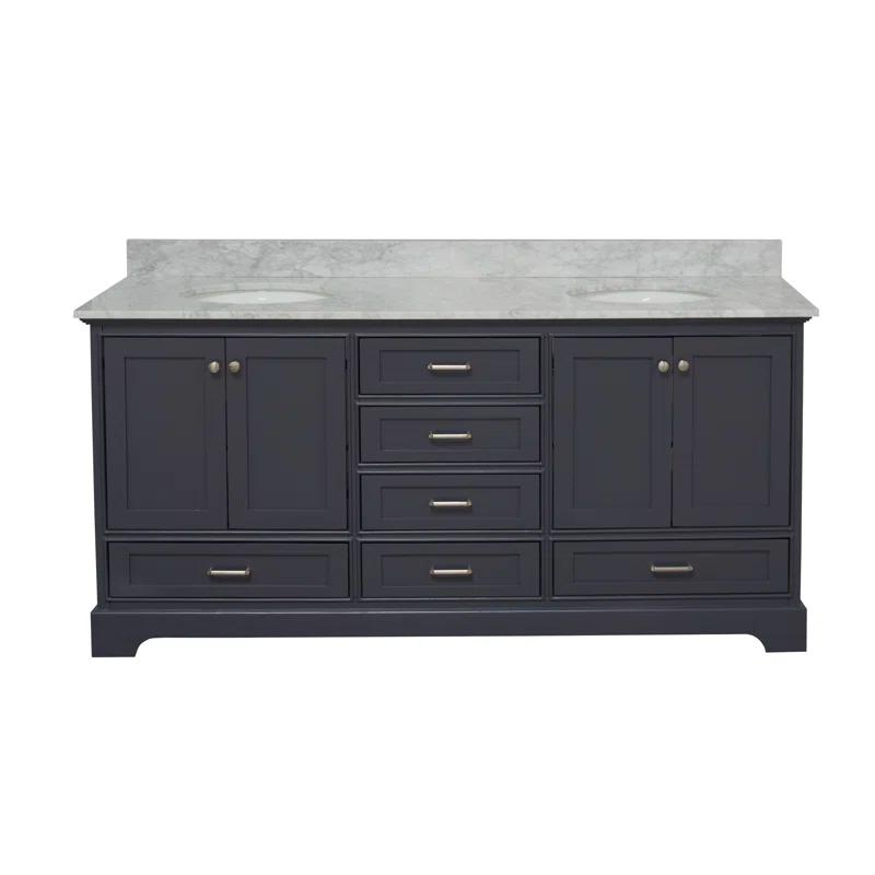 Lark Manor™ Larosa 72'' Double Bathroom Vanity with Marble Top
