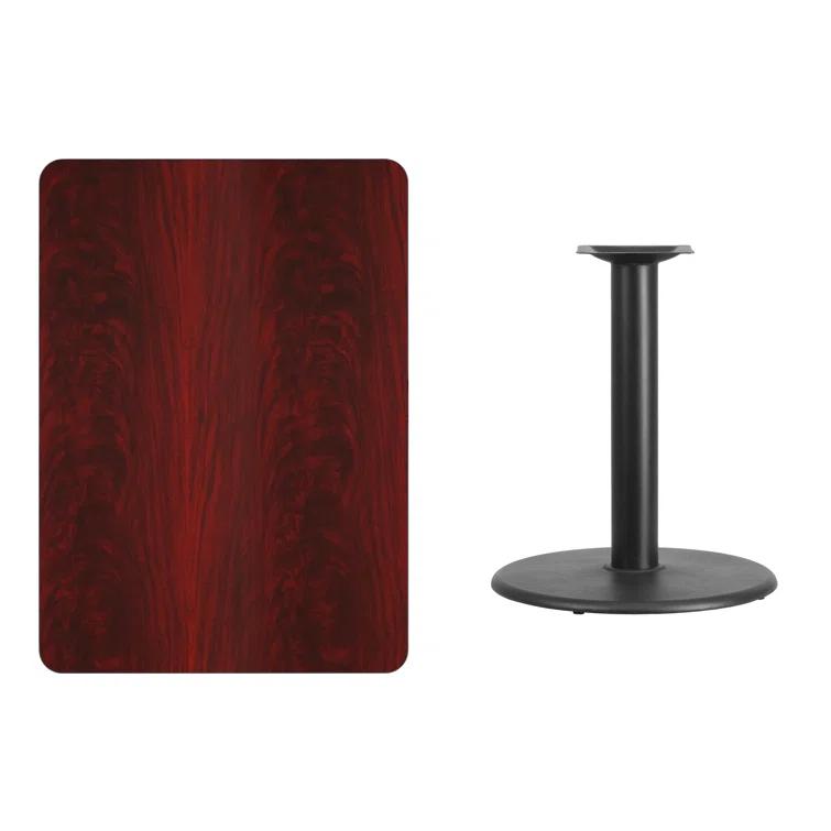 Flash Furniture Carrus Rectangular Laminate Dining Table Top with Round Base