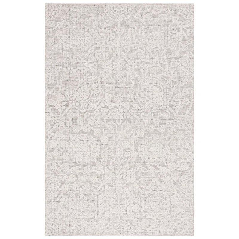 Floral Hand Tufted 60% Wool, 20% Viscose, And 20% Cotton Floral Rug