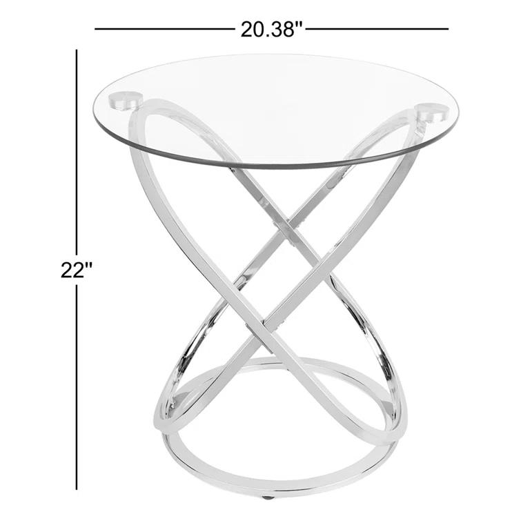 Etta Avenue™ Dimitri Glass Top End Table