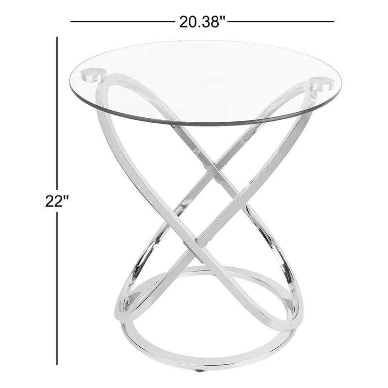 Etta Avenue™ Dimitri Glass Top End Table