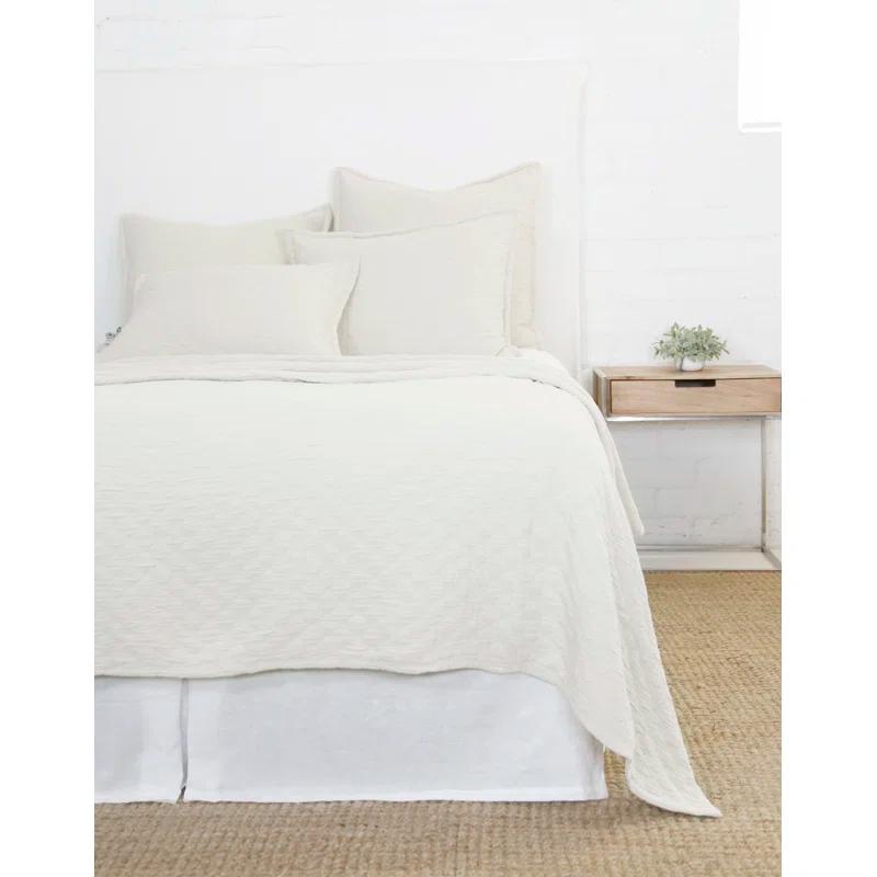 Ojai Cotton Matelassé Sham by Pom Pom at Home - Greige / King