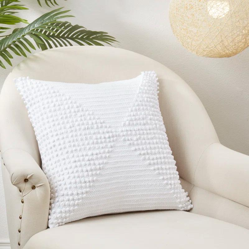 Saro Zandra Collection Cotton Throw Pillow