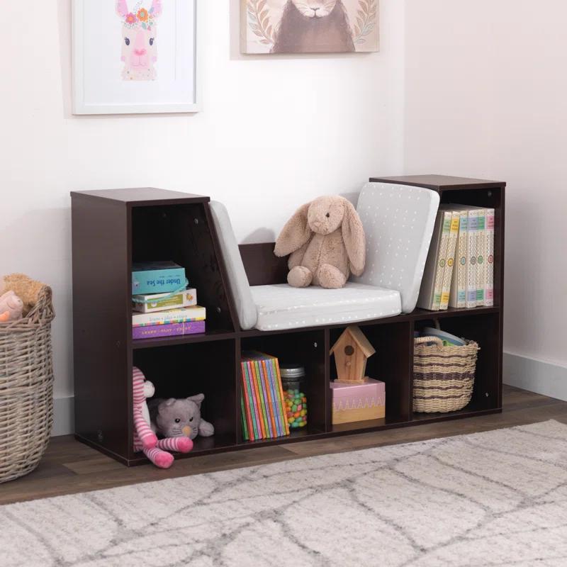 KidKraft Bookcase with Reading Nook, 6 Shelves