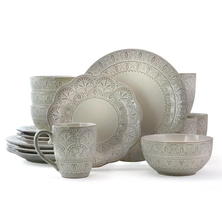 Ophelia & Co. Avelar 16 Piece Stoneware Dinnerware Set - Service for 4
