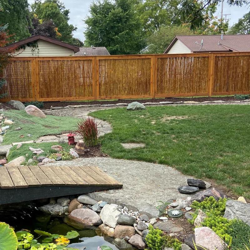 Backyard X-Scapes Bamboo Fence Panel Outdoor Privacy Screen