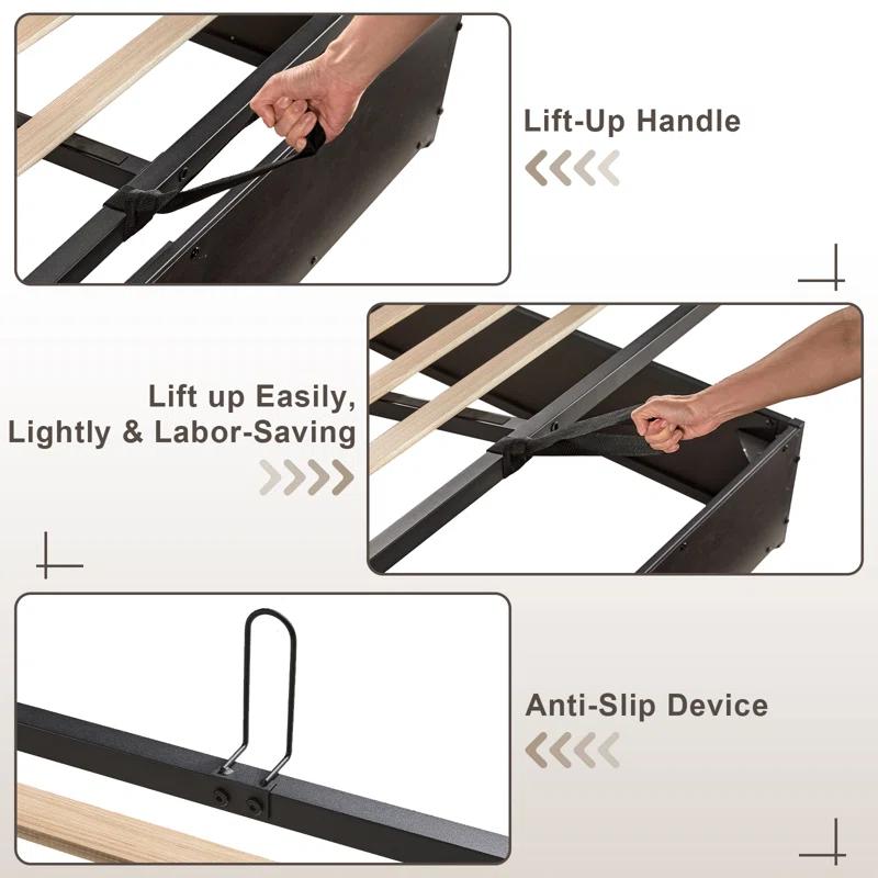 Shila Lift Up Storage Bed Frame & Charging Station