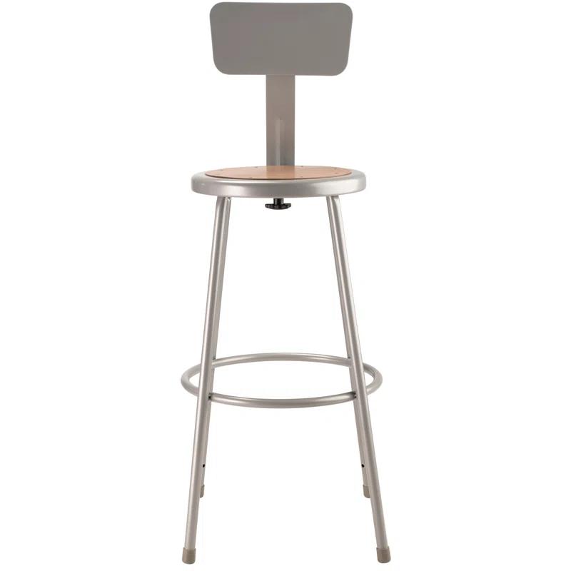 Heavy Duty Steel Stool With Backrest