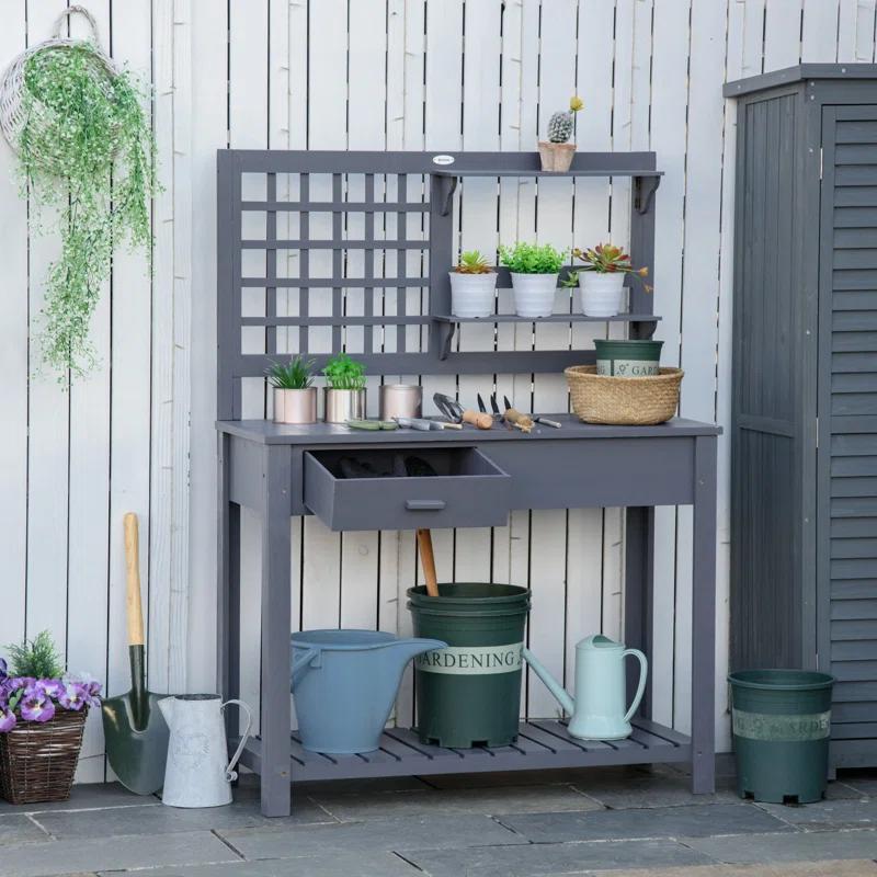 Laurel Foundry Modern Farmhouse® Trott Fir Wood Potting Bench