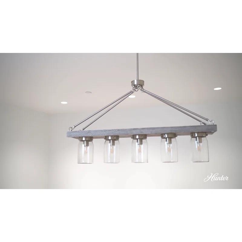 Hunter Fan Devon Park 5 - Light Kitchen Island Linear Pendant