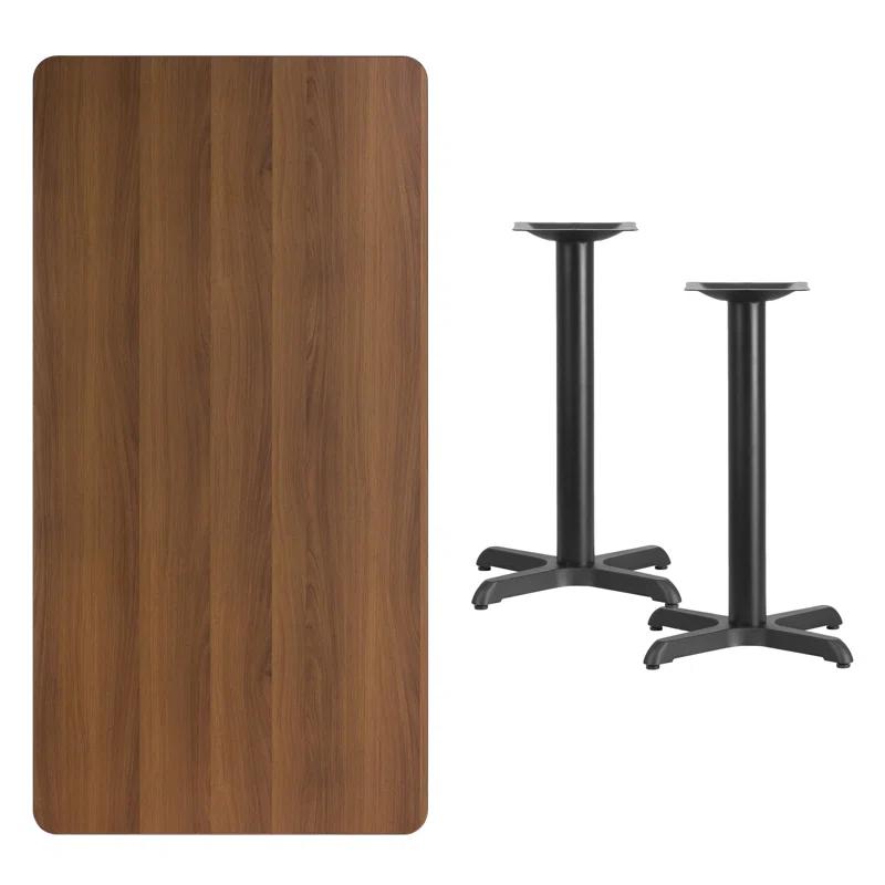 Ebern Designs Jacobsen 30'' x 60'' Rectangular Laminate Table Top with 22'' x 22'' Table Height Bases