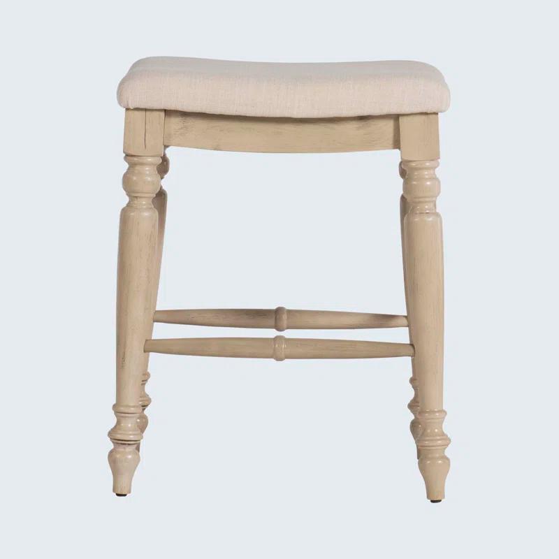 Kelly Clarkson Home Jordyn Backless Upholstered Wood Counter & Bar Stool