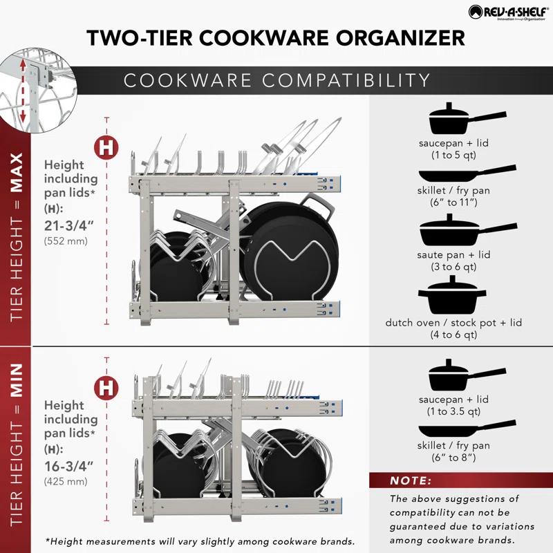 Rev-A-Shelf Rev-A-Shelf Pullout Cabinet Pot and Pan Organizer