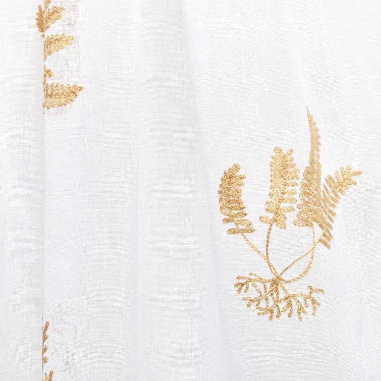 Nicole Miller Nicole Miller New York Mabel Sheer Rod Pocket Curtain Panels Pair (Set of 2)