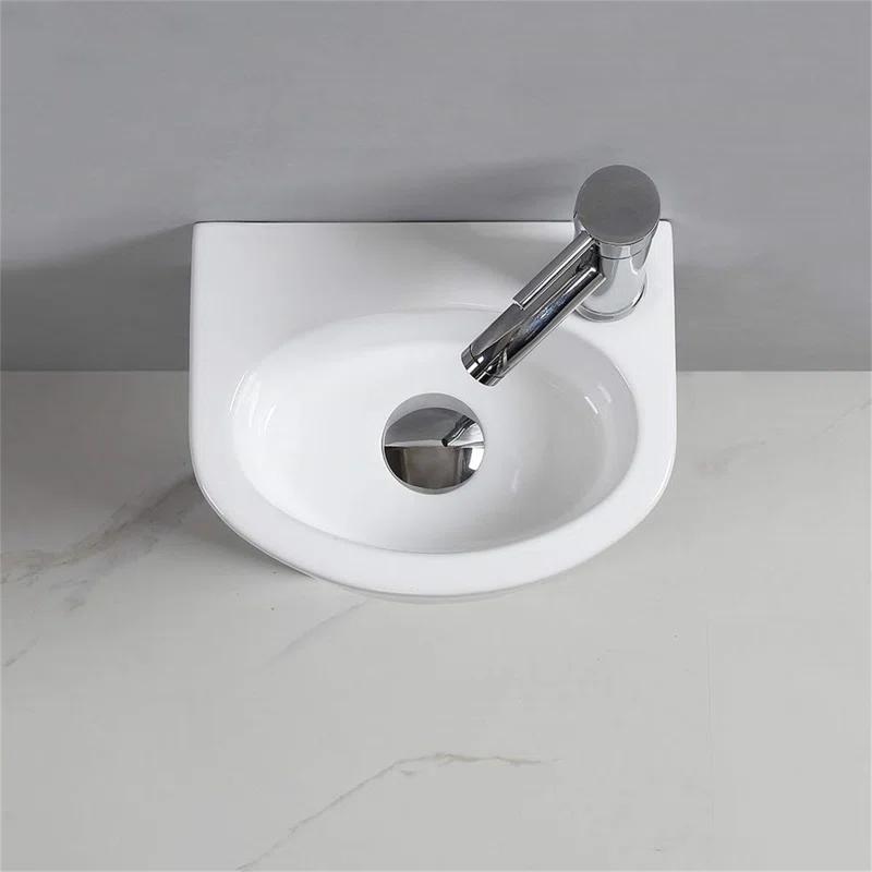 BTERAZ B085NFCP38 BTERAZ 9.25'' White Ceramic Oval Bathroom Sink