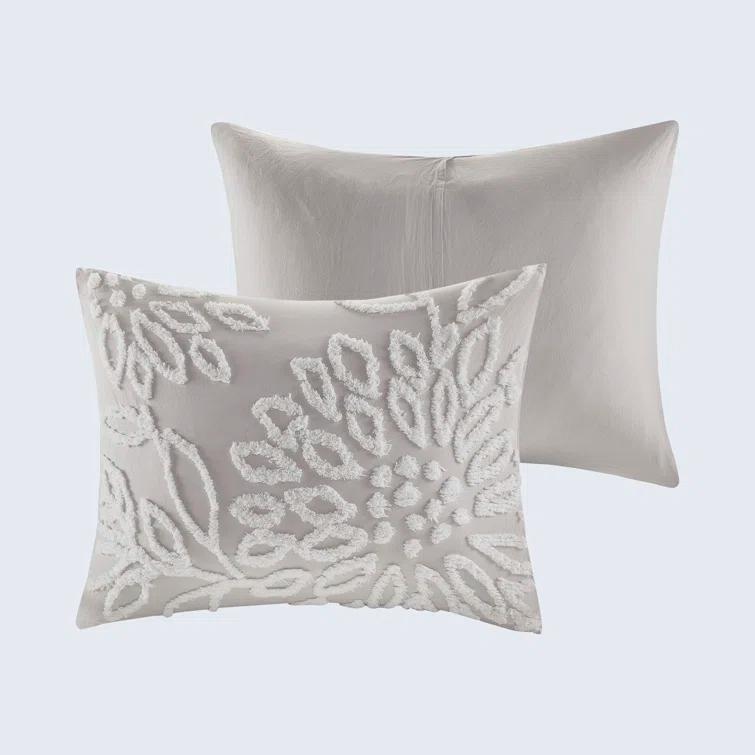 Kelly Clarkson Home Gwyneth 3 Piece Tufted Cotton Chenille Floral Duvet Cover Set