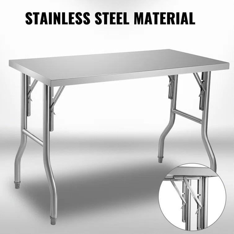 VEVOR VEVOR Stainless Steel 48'' L x 24'' W x 33.5'' H Adjustable Work Table