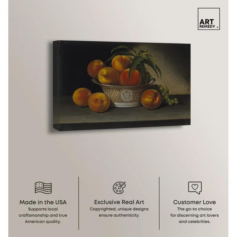 Art Remedy Still Life with Peaches Canvas Vintage Farm Wall Art by Art Remedy