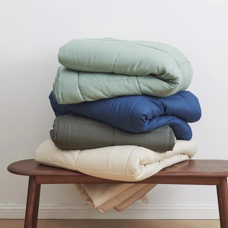 FreshFolds Reversible Microfiber Comforter Set with Shams