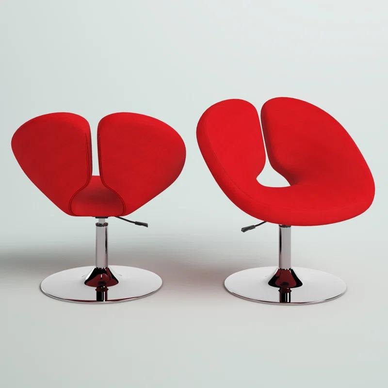 Upper Square™ Mori Upholstered Swivel Barrel Chair (Set of 2)