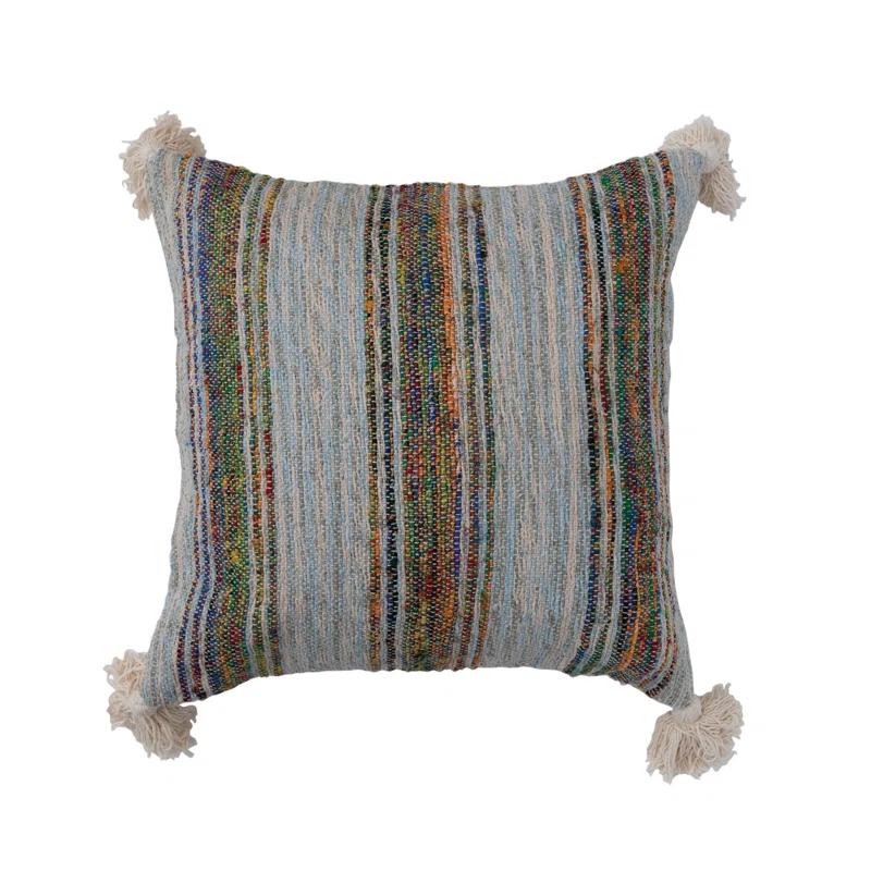 Creative Co-Op Embroidered Cotton Throw Pillow