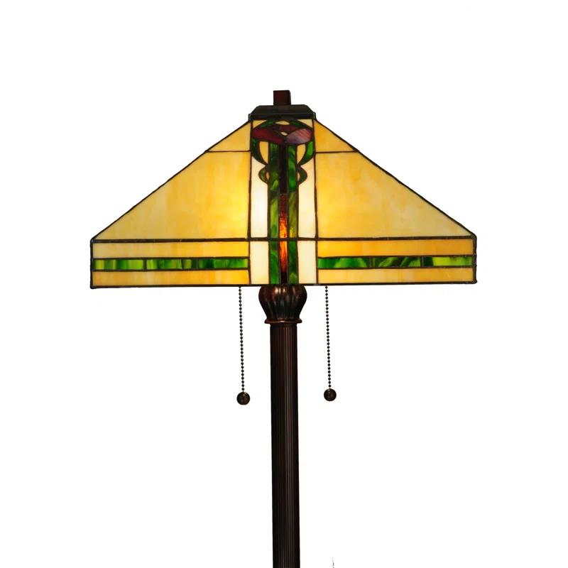 Meyda Lighting Meyda Tiffany & Stained Glass 62'' Mahogany Bronze Traditional Floor Lamp